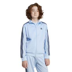 Boys' Grade School - adidas Firebird Track Top - Clear Sky/Navy