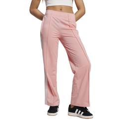 Girls' Grade School - adidas Wide Pants - White/Semi Pink