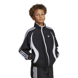 Boys' Grade School - adidas Woven Track Top - White/Black