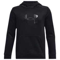 Boys' Grade School - Under Armour Armour Fleece Big Logo Hoodie  - Black/Black