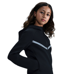 Boys' Grade School - Nike NSW Tech Fleece Reflective Full-Zip  - Black/Black