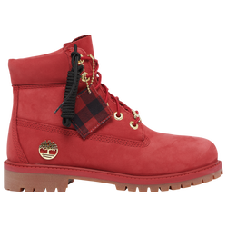 Boys' Grade School - Timberland 6" Premium Waterproof Boots - Red/Red/Gold