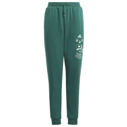 Boys' Grade School - adidas Brand Love Q3 Pants - Green/White