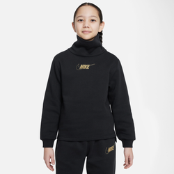 Girls' Grade School - Nike Club Fleece Long Sleeve Top - Gold/Black