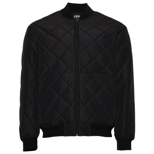 Csg Mens  Baseline Quilted Jacket In Black/black