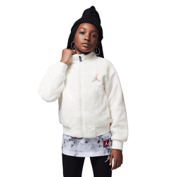 Girls' Grade School - Jordan Jumpman Sherpa Jacket - Black/Beige