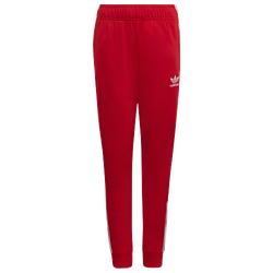 Boys' Grade School - adidas Originals SST Track Pants - White/Vivid Red