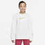 Nike Fitted BF Crew - Girls' Grade School White/Yellow
