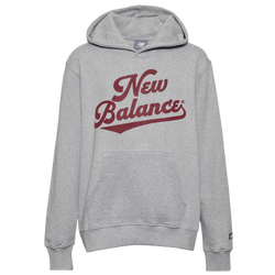 Boys' Grade School - New Balance Vintage Script Hoodie - Grey/Red