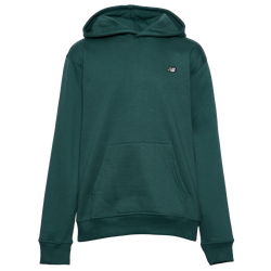 Boys' Grade School - New Balance Back Stacked Logo Hoodie - White/Green