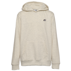 Boys' Grade School - New Balance Back Stacked Logo Hoodie - Tan/Brown