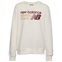 Boys' Grade School - New Balance Crew Sweater - White/Red
