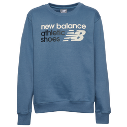 Boys' Grade School - New Balance Crew Sweater - Blue/White