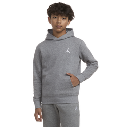 Boys' Grade School - Jordan Brooklyn Pullover Hoodie PSB - Grey/White