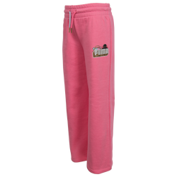 Girls' Preschool - PUMA LOL Fleece Wide Leg Pants - Pink/Pink