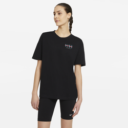 Women's - Nike Boy Vintage T-Shirt  - Black/Multi