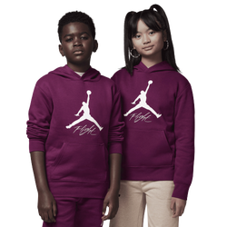 Boys' Grade School - Jordan Jumpman Baseline Pullover - Bordeaux/White