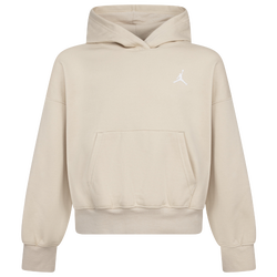 Girls' Grade School - Jordan Brooklyn Essentials Pullover - Legend Light Brown/White