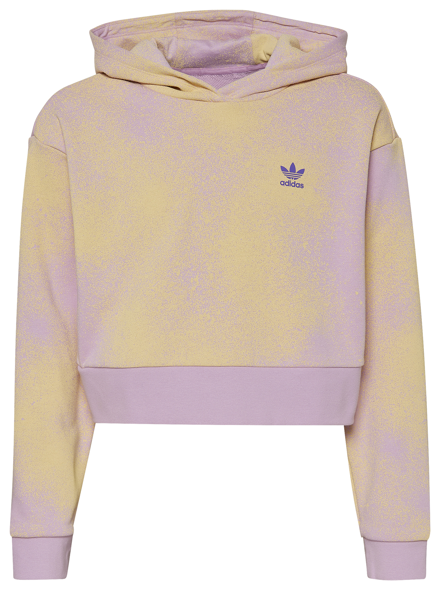 purple adidas cropped hoodie