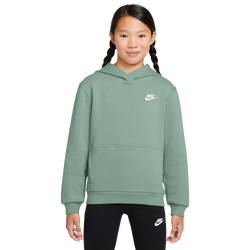 Boys' Grade School - Nike NSW Club LBR Fleece Hoodie  - Green/White