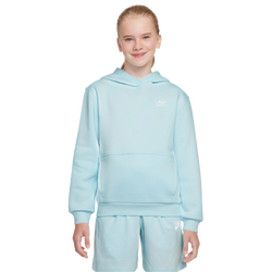 Boys' Grade School - Nike NSW Club LBR Fleece Hoodie  - Blue/White