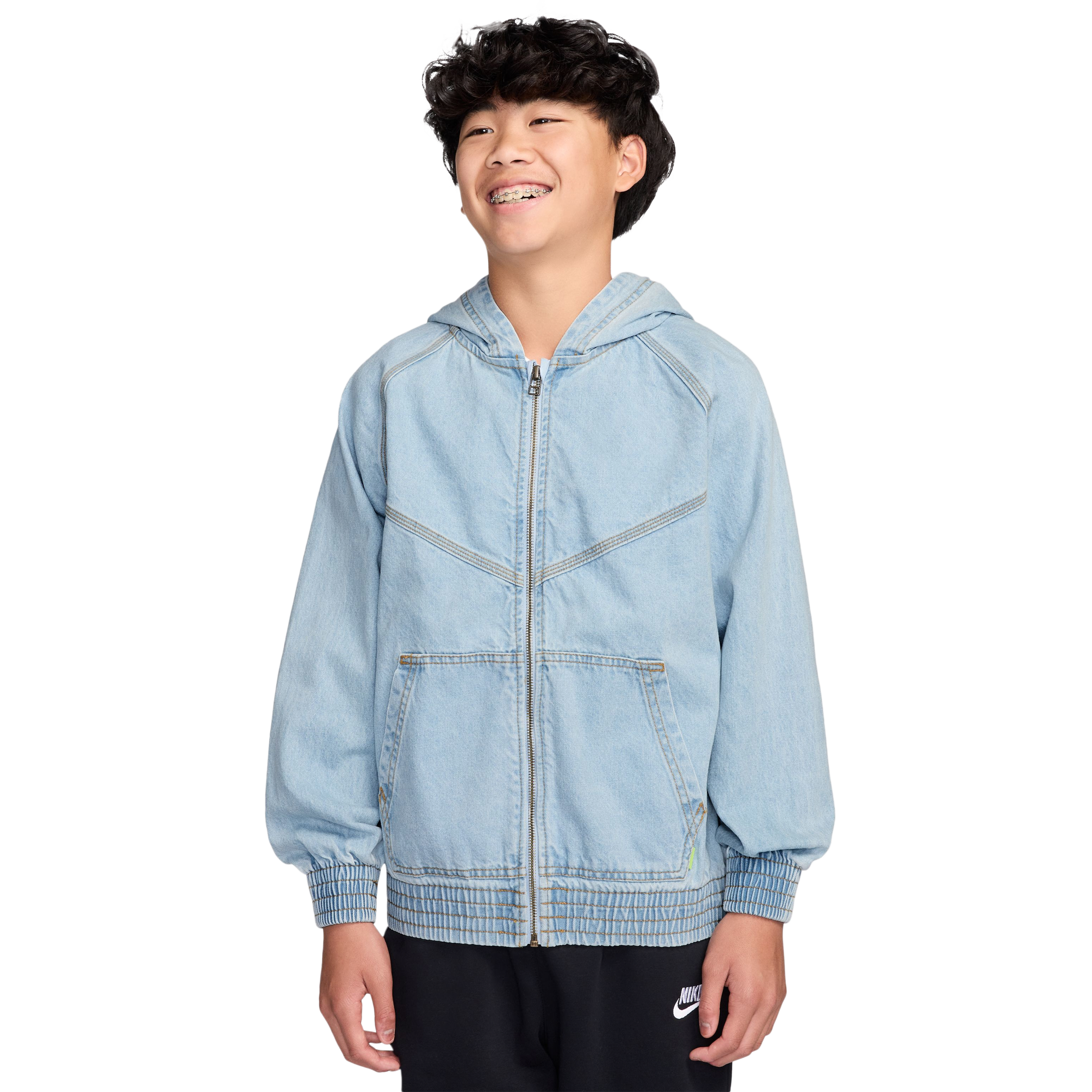 Nike NSW WR Denim Full Zip Jacket - Boys' Grade School | Foot
