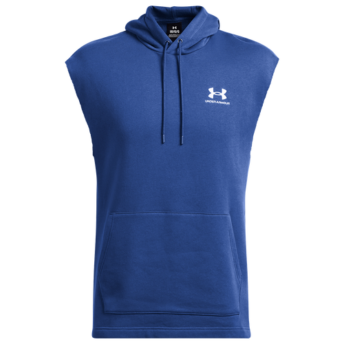 

Under Armour Mens Under Armour Icon Fleece Sleeveless Hoodie - Mens Tech Blue/White Size XS