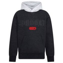 Boys' Grade School - Jordan PE Heathered Pullover Hoodie - Grey/White