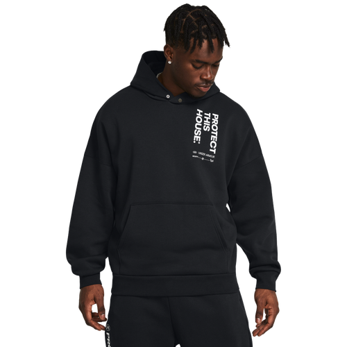 

Under Armour Mens Under Armour PTH Icon Fleece Oversized Hoodie - Mens Black/White