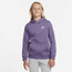 Nike Pullover Club Hoodie - Boys' Grade School Purple/White