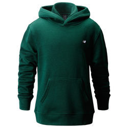 Boys' Grade School - New Balance Back Logo Hoodie - Marsh Green/White