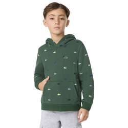 Boys' Grade School - Lacoste Icon Graphic Fleece Hoodie  - Multi/Green
