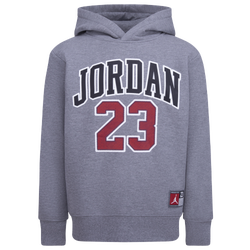 Boys' Grade School - Jordan HBR Fleece Pullover Hoodie  - Grey/Multi