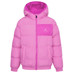 Girls' Grade School - Jordan Essential Midweight Puffer - Pink/White