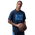 Jordan Haut à col ras du cou à manches courtes à imprimé sport Dri-FIT - Pour hommes Bleu de minuit/Bleu universitaire/Blanc