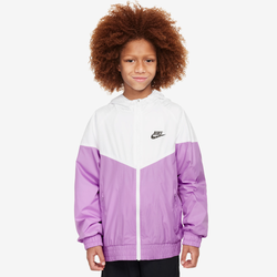 Girls' Grade School - Nike NSW WR Hooded Jacket - White/Rush Fuchsia