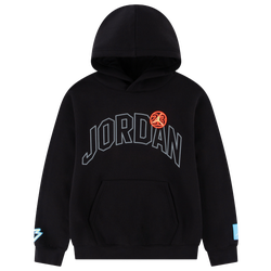 Boys' Grade School - Jordan Dynasty Fleece Pullover Hoodie  - Black/Red