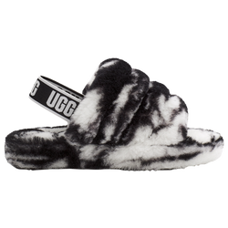 Girls' Grade School - UGG Fluff Yeah Marble - Black/White