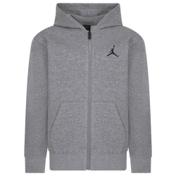 Boys' Preschool - Jordan Essential Full-Zip Hoodie - Grey/White