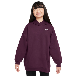 Filles, Scolaire - Nike Sweat à capuche surdimensionné en polaire NSW Club - Blanc/Bordeaux