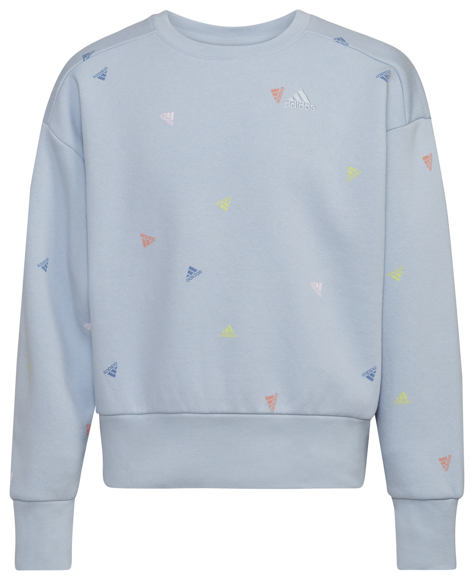 adidas AOP Fleece Crew Neck Pullover  - Girls' Grade School