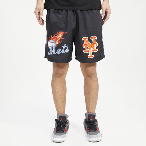 

Pro Standard Mens Pro Standard Mets Chrome Woven Shorts - Mens Black/Black Size S