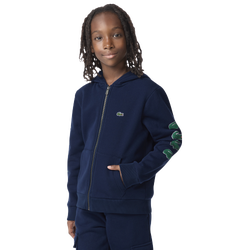 Boys' Grade School - Lacoste Graphic Fleece Full Zip Hoodie  - Multi/Green