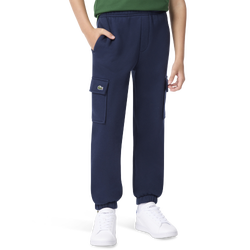 Boys' Grade School - Lacoste Cargo Fleece Pants  - Navy Blue/Navy Blue