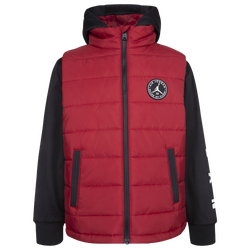 Boys' Grade School - Jordan 2fer Puffer - Red/Multi