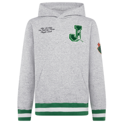 Boys' Grade School - Jordan Court Of Legends Pullover - Light Grey Heather/Pine Green