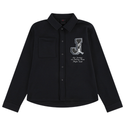 Boys' Grade School - Jordan Court Of Legends Fleece Shacket - Black/Multi