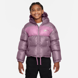 Girls' Grade School - Nike Hoodie  - Plum Dust/Pink Flamingo/White