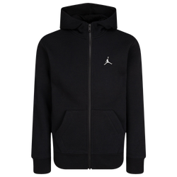 Garçons, Scolaire - Jordan Chandail à capuchon avec glissière pleine longueur Jumpman Essential - Noir/Blanc