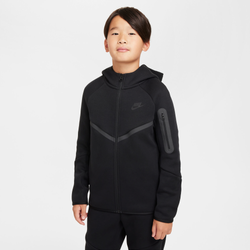 Boys' Grade School - Nike Tech Fleece Full-Zip  - Black/Black